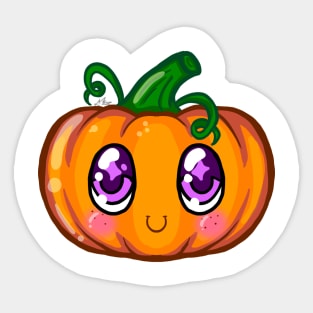 Cute little monster pumpkin Sticker